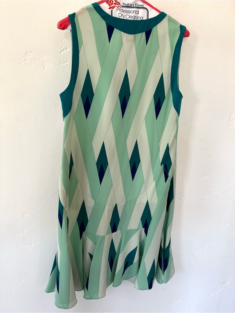 Marc by Marc Jacobs Teal, Mint & Navy Geometric Silk Dress - Picture 2 of 5